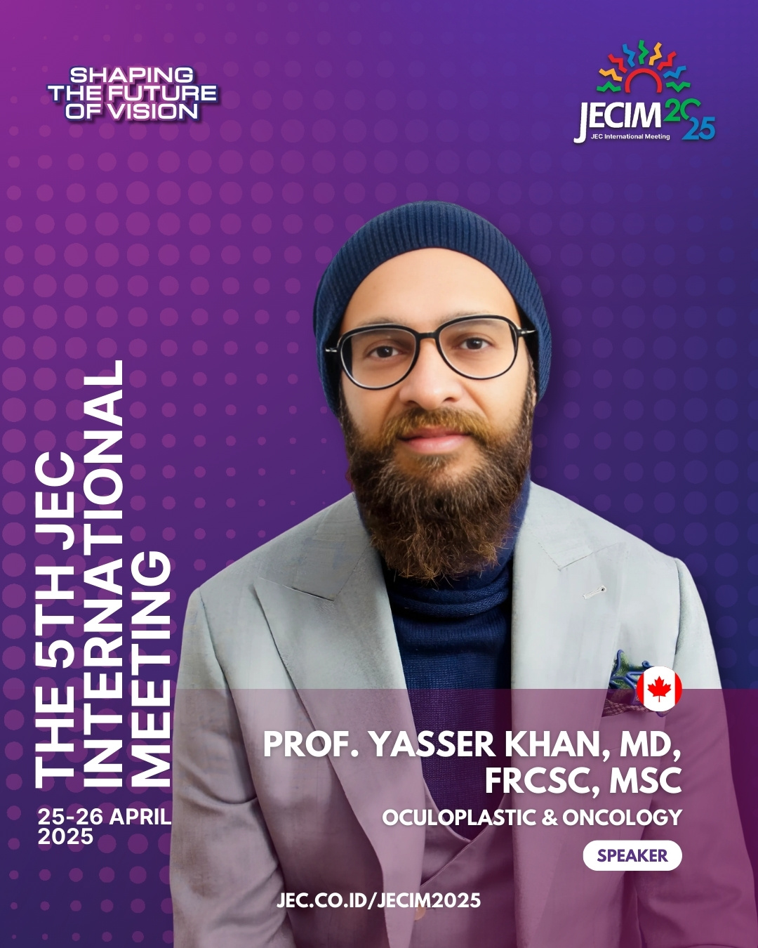 Prof. Yasser Khan, MD, FRCSC, MSc